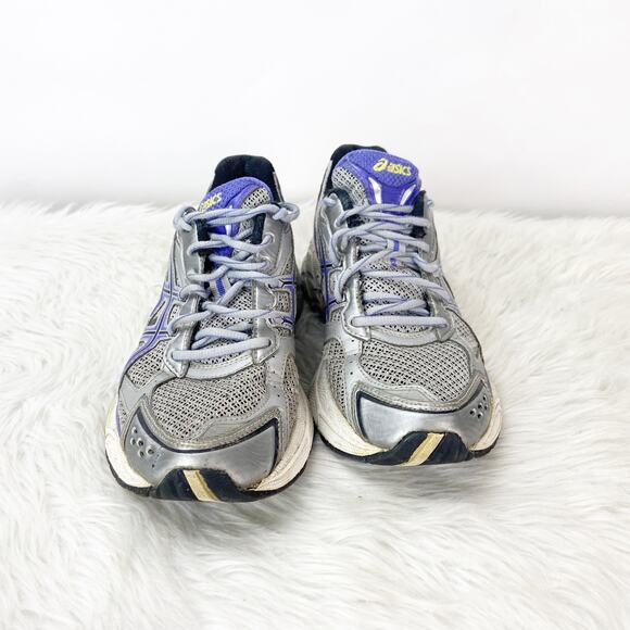 Asics 6.5 Womens Gray Purple Gel-Foundation Running Shoes Sneakers - Picture 5 of 9